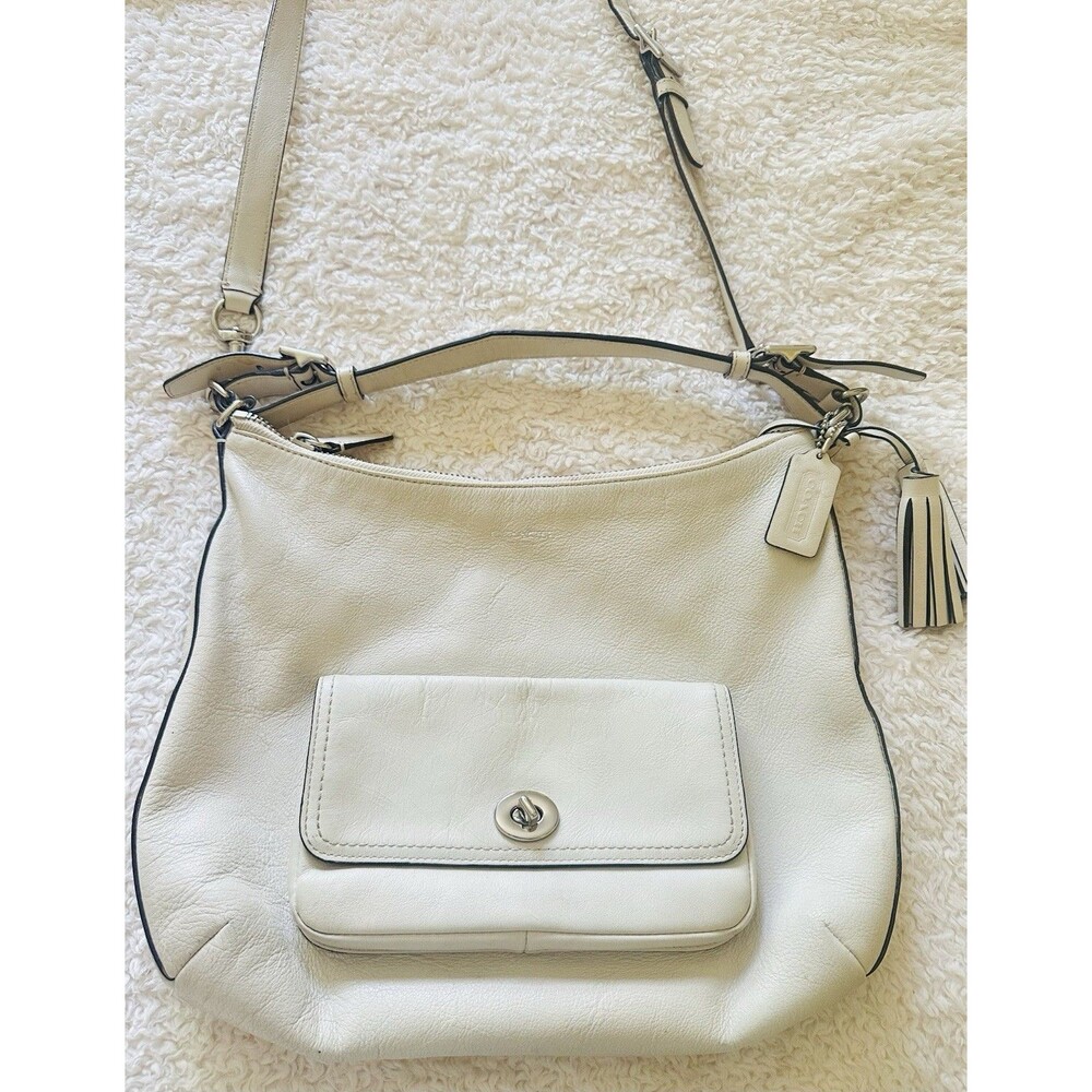 Coach Legacy Leather Cream Courtenay VTG Y2K Hobo Purse 22381